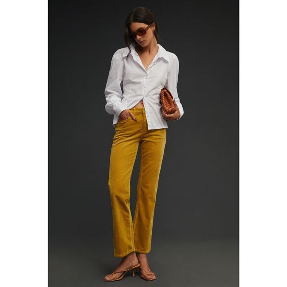 The Yaya Mid-Rise Crop Flare Corduroy Jeans - New 24P (Petite) - Picture 2 of 8